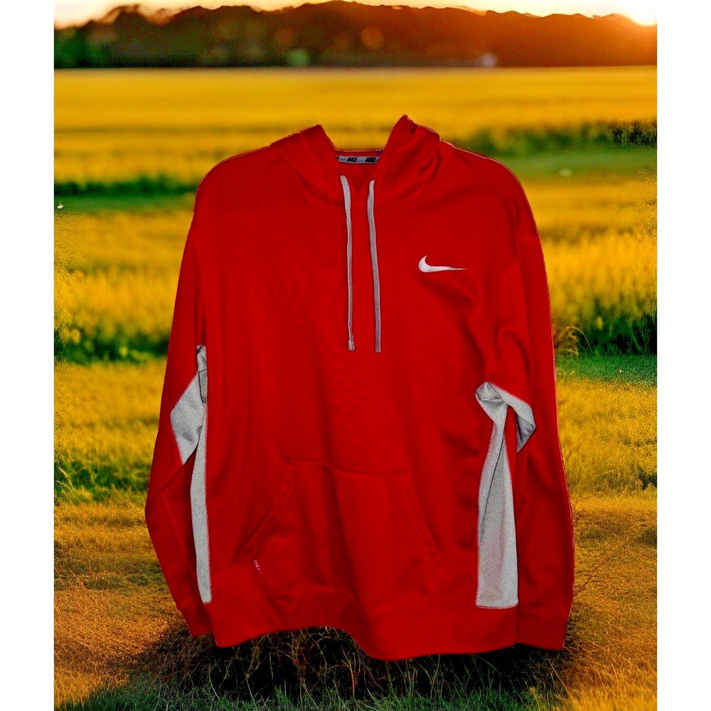 Nike Sportswear Club Fleece Pullover Hoodie Mens Large Pomegranate Red